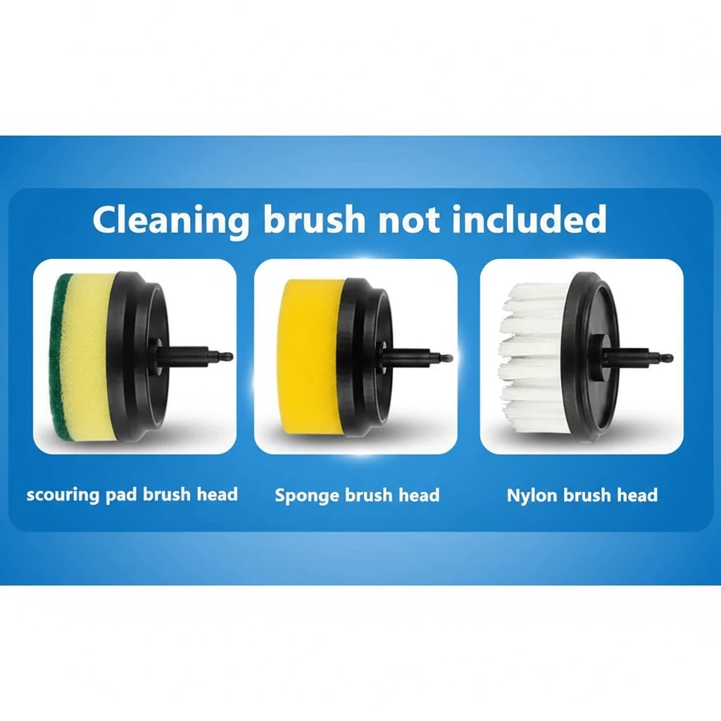 Electric Cleaning Brush 3 Brush Heads Cleaner Multifunctional